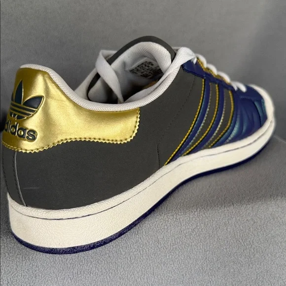 Adidas Superstar Shoes in Purple, White, and Gold - Picture 9 of 9